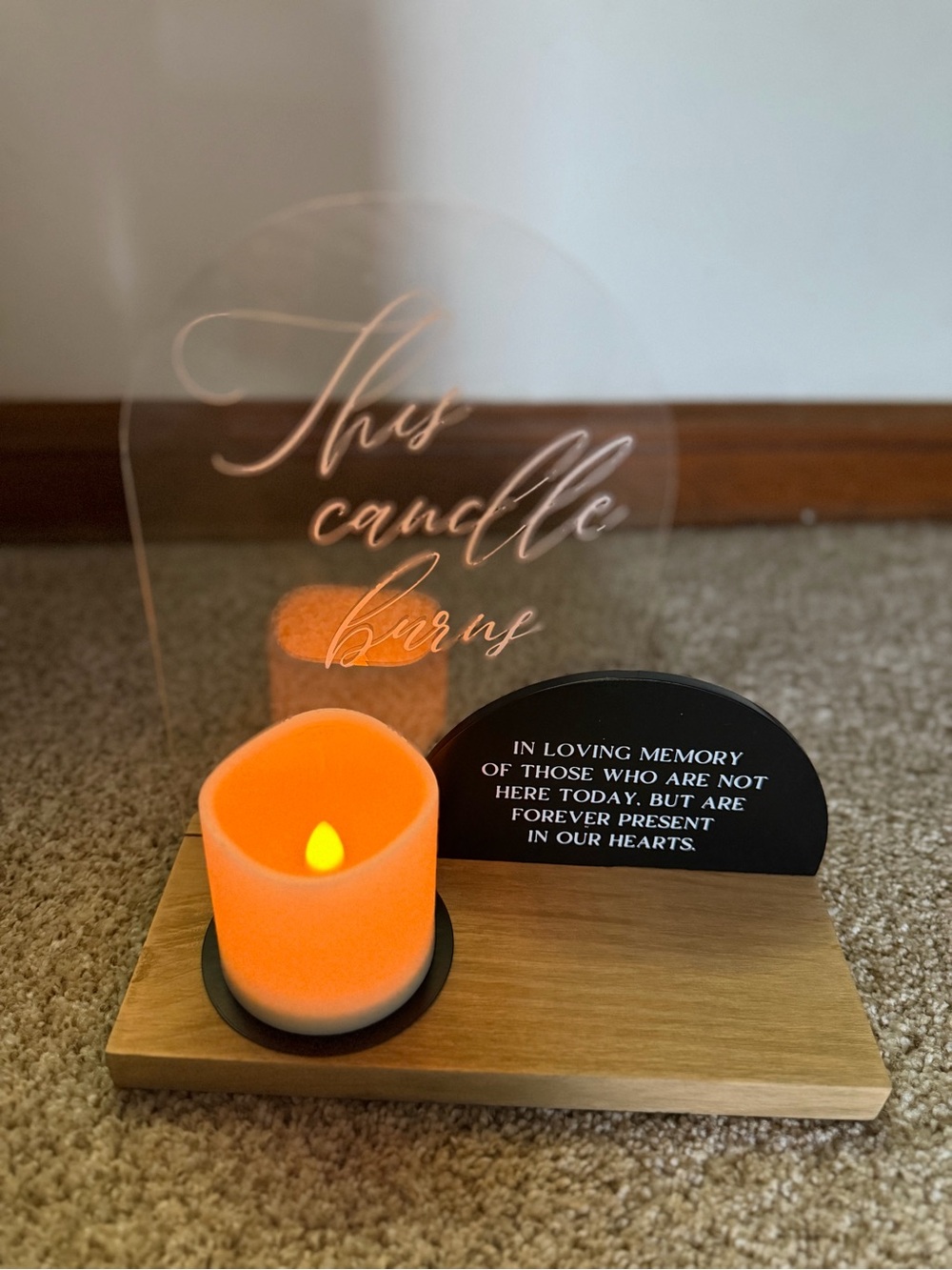 Memorial LED Candle Plaque